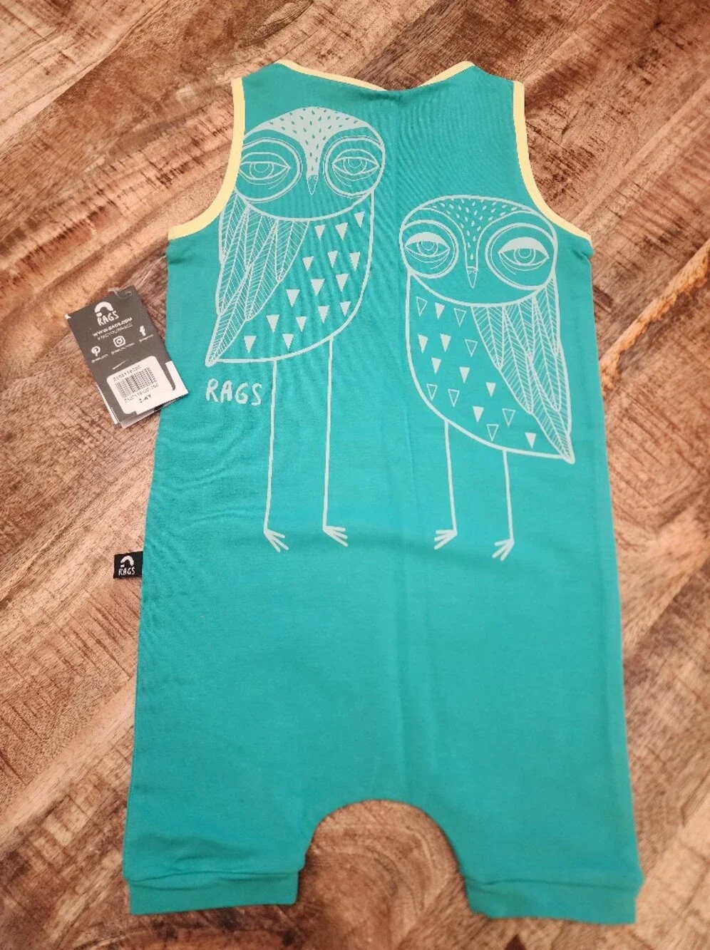 Rags To Raches 3/4 Short Rompers - Picture 3 of 4